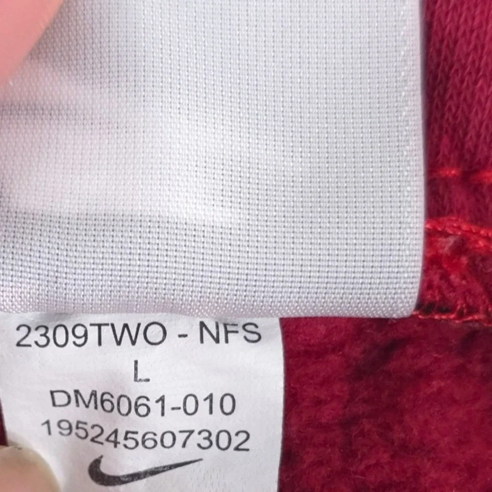 Nike Air Sweatpants Mens Large Tall Red Joggers DM6061-010 Cotton Fleece‎ Pants